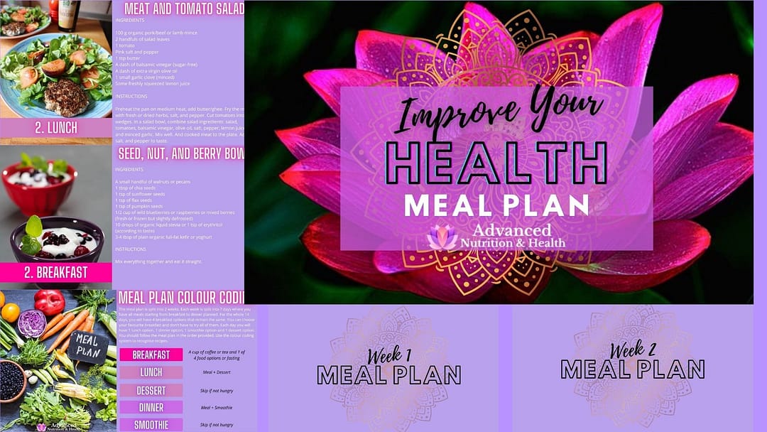 Improve Your Health Meal Plan - Advanced Nutrition and Health - Low Carb Keto Meal Plan
