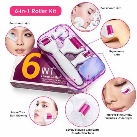 3. Derma Roller, Derma roller kit, 6 IN 1 micro needling system