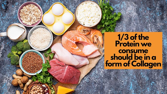 How much collagen do we need daily? Daily Collagen Needs are 1/3 of our daily protein.