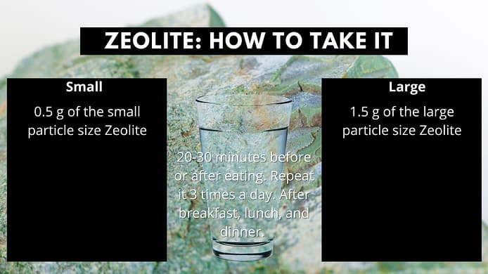 How to take zeolite, small and large particle size?