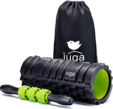 5. UK – IUGA Foam Roller and Massage Stick 2 in 1 Set for Deep Tissue Muscle Massage, Trigger Point Therapy