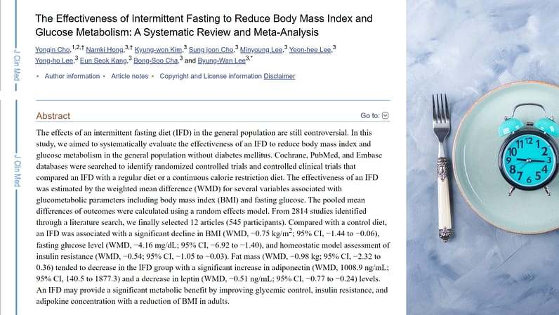 Intermittent fasting for type 2 diabetics.