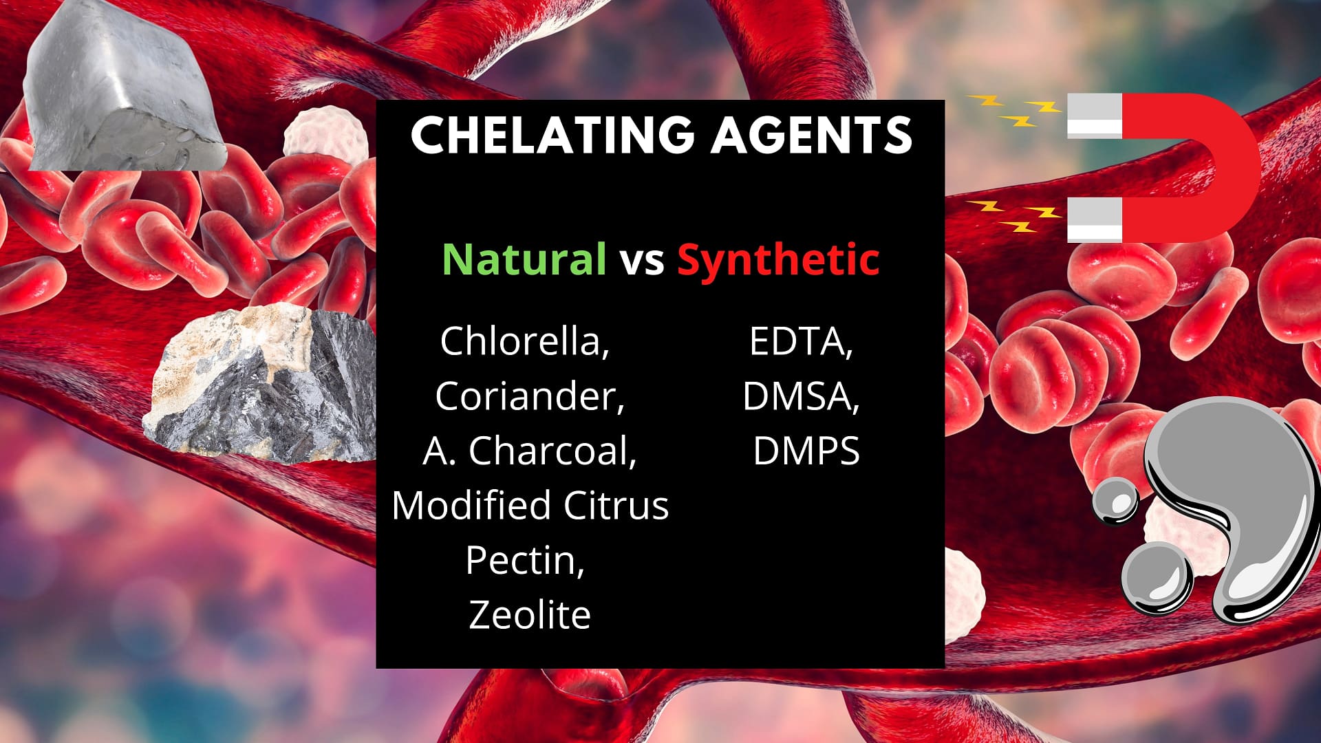 Natural vs synthetic chelating agents for a heavy metal detox.