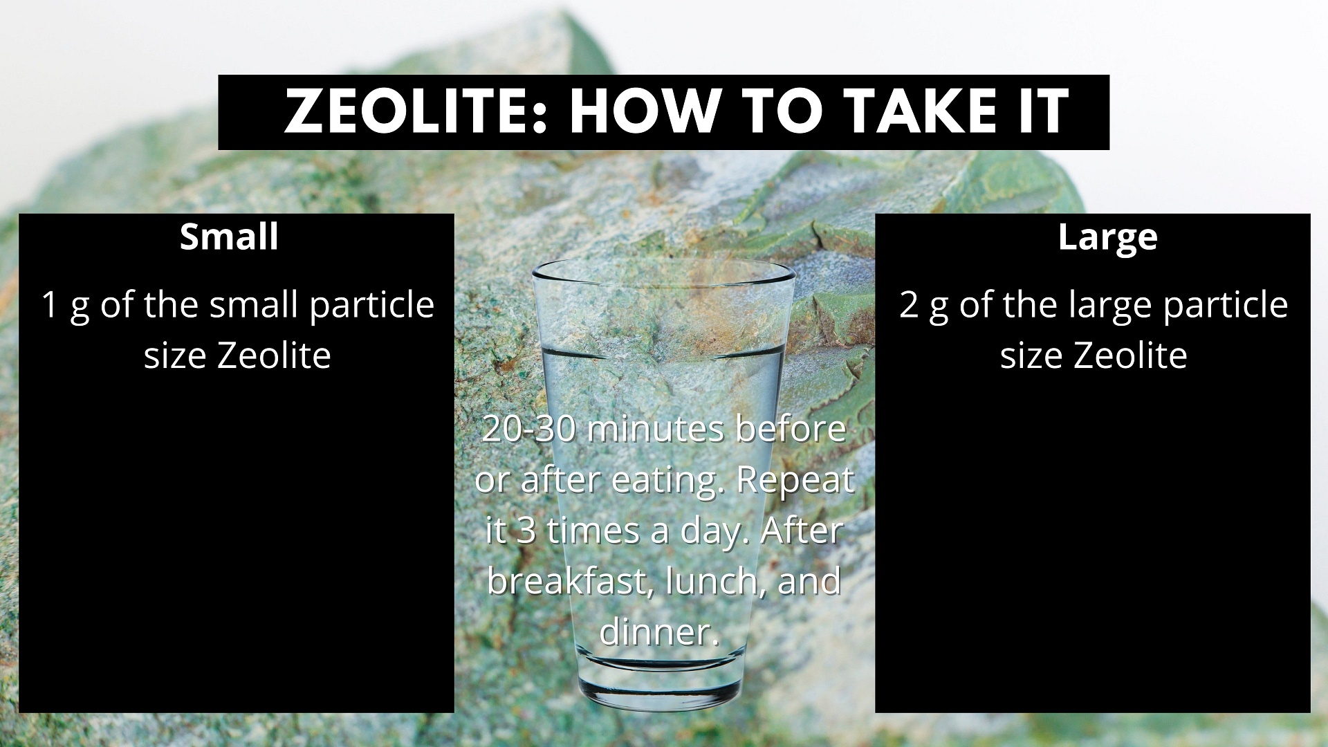 How to take zeolite for a heavy metal detox?